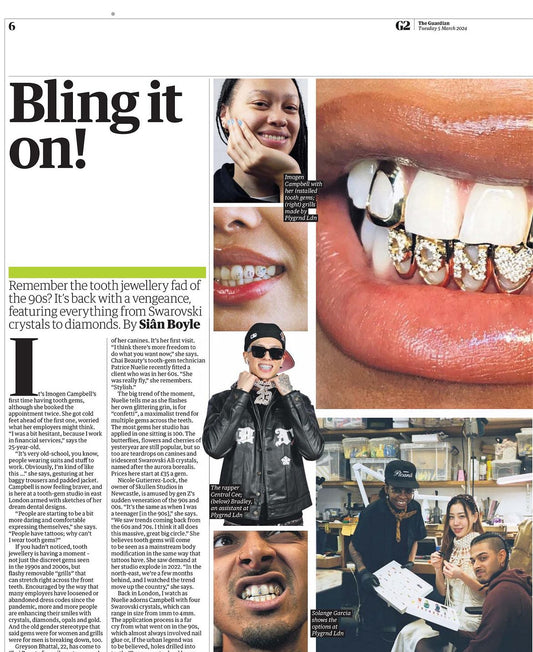 The Guardian-  £35/ £30k The Rise of Tooth Jewellery